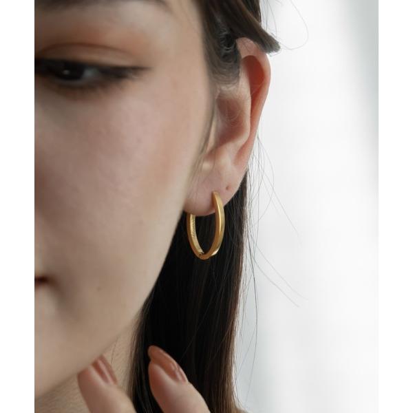 ピアス 金属アレルギー対応オーバルフープピアス レディース メンズ