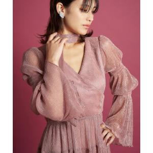 ドレス lame pleats dress