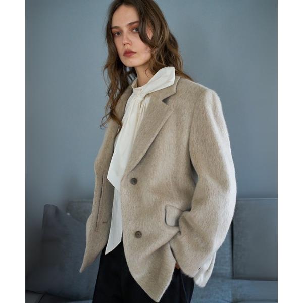 ジャケット テーラードジャケット シャギージャコット/秋服/冬服/シャギーコート/ジャケット/オーバ...