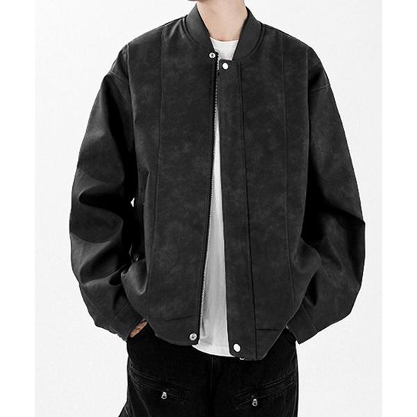 ブルゾン アウター NORNS  オーバーサイズ ヴィンテージライク シンセティックレザー フライト...