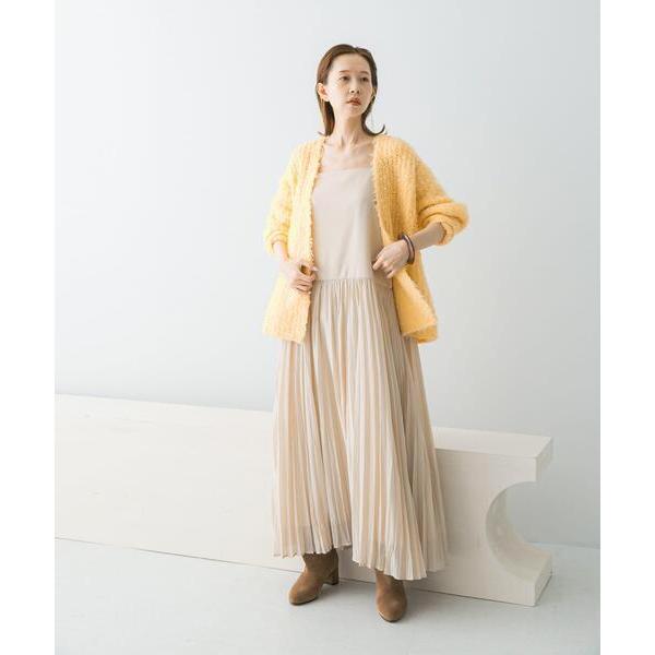 ワンピース プリーツドッキング2WAYキャミワンピース