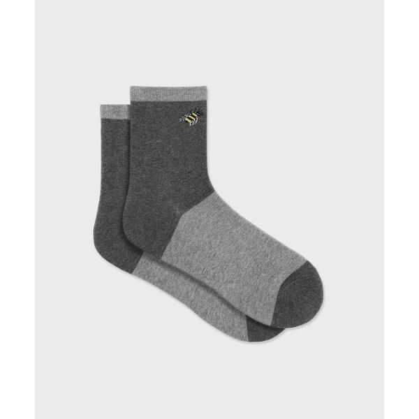 靴下 “Bee” バイカラー ソックス「250635 MD2」 メンズ