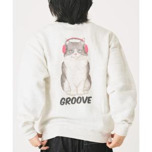 ヘッドホンアニマル柄トレーナー