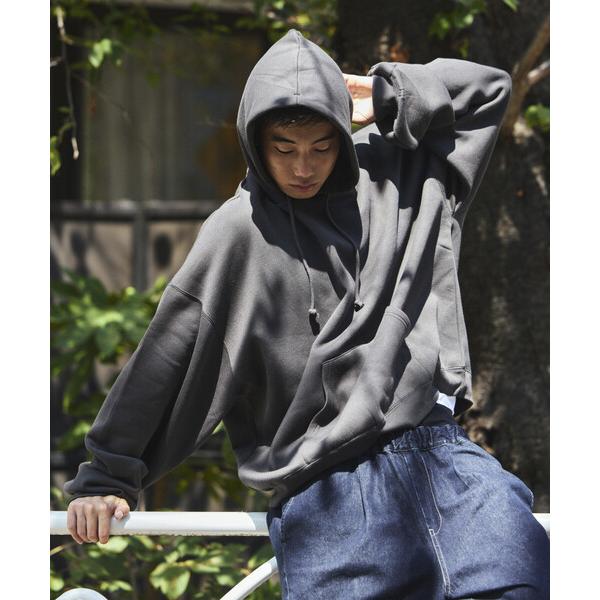 パーカー 限定展開 CHOW DOWN/チャウダウン スーパーワイドシルエット ワンポイント刺繍 プ...