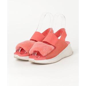 「UGG」 フラットサンダル 25.0cm レッド レディース