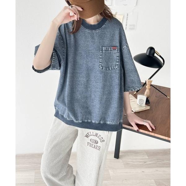 「Java」 半袖ブラウス MEDIUM ブルー レディース