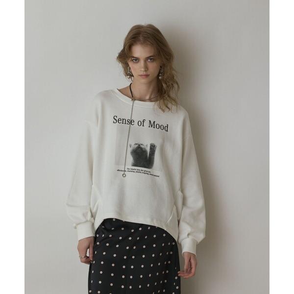 Catphoto裏毛トップ レディース