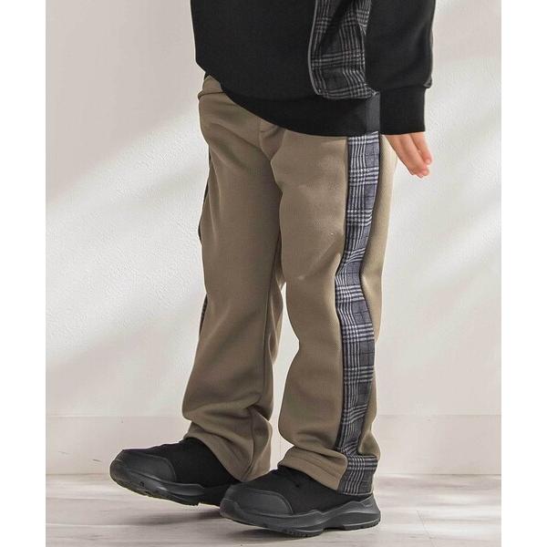 パンツ 「店舗限定」「お揃い」カノコボンディングサイドチェックパンツ キッズ 子供服 男の子 女の子