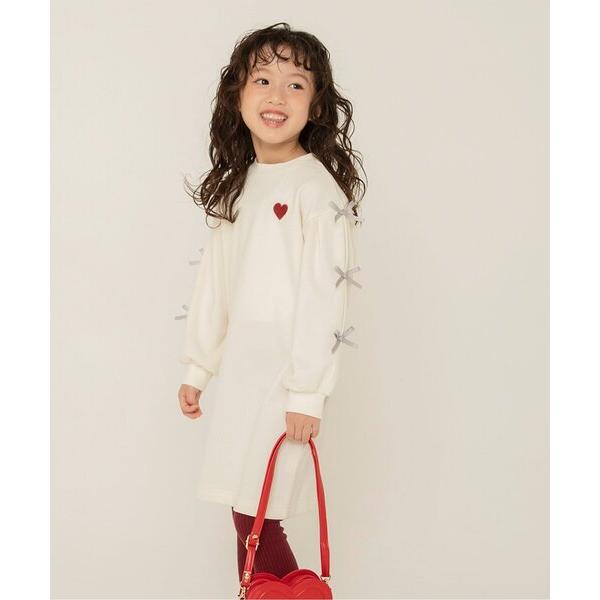 ワンピース 「WEB限定/ジュニア対応」袖リボンワンピース キッズ 子供服 女の子