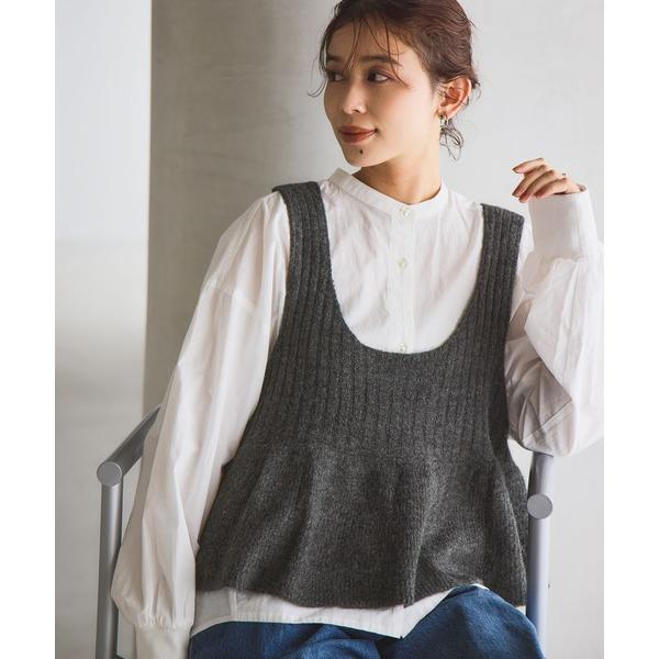 ベスト ジレ 7ゲージ切り替えフレアベスト レディース