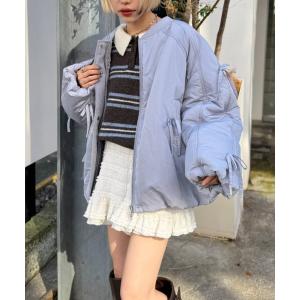 ブルゾン アウター 中綿リボンブルゾン レディース