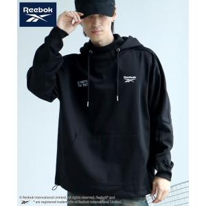 パーカー 「Reebok/リーボック」CORPUS TOKYO別注 刺繍ロゴ デザインフード プルオーバーパーカー 裏起毛 メンズ レディース