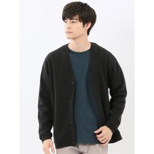 カーディガン 「羽織り ボタン式」タカキュー ダブルフェイスカノコ Vネックカーディガン メンズ