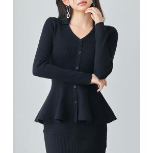 ニット セーター レディース スキッパーペプラムニット プルオーバー ハイゲージ きれいめ レディース