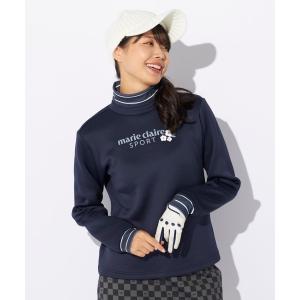 トレーナー スウェット 「marie claire/マリ.クレール」レディース長袖プルオーバー　ハイネック　スウェット　ゴルフ レディース