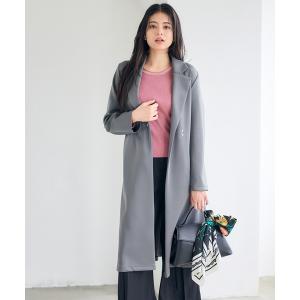 コート アウター テーラードバックドロストストレッチコート レディース