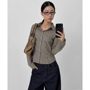 ブラウス シャツ 「MADE」 セニアチェックシャツ レディース