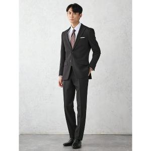 セットアップ 「WOOLY WASH SUIT」WEB限定スーツ「洗える/ウールライク」ストライプ　グレー メンズ