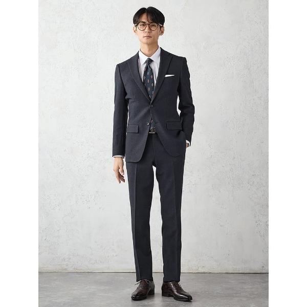 セットアップ 「WOOLY WASH SUIT」WEB限定スーツ「洗える/ウールライク」チェック　ネ...