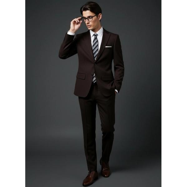 セットアップ 「WOOLY WASH SUIT」WEB限定スーツ「洗える/ウールライク」ストライプ　...