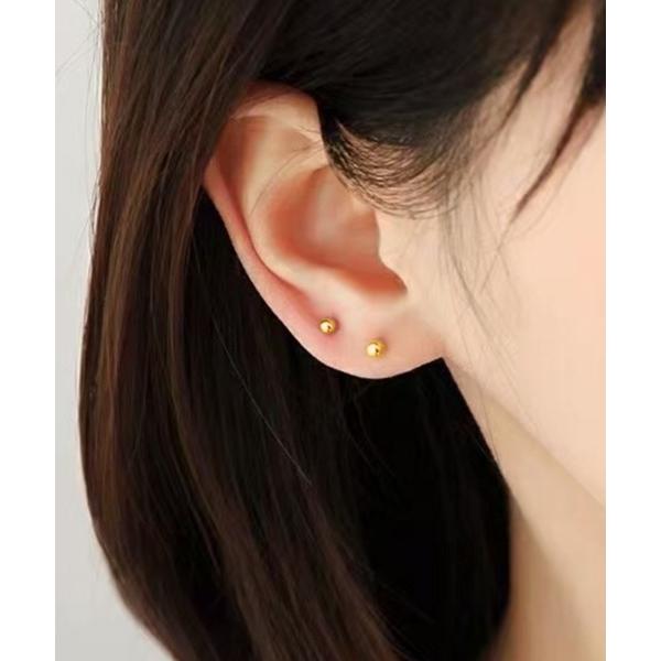ピアス ゴールドボールピアス レディース