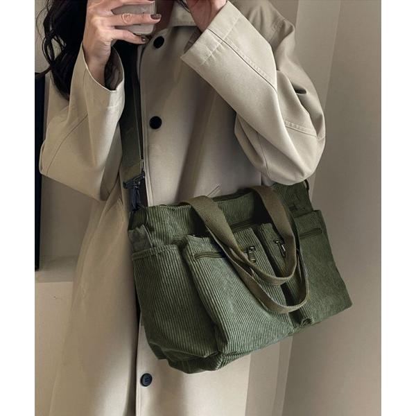ショルダーバッグ バッグ コーデュロイショルダーバッグ 2way鞄 レディース