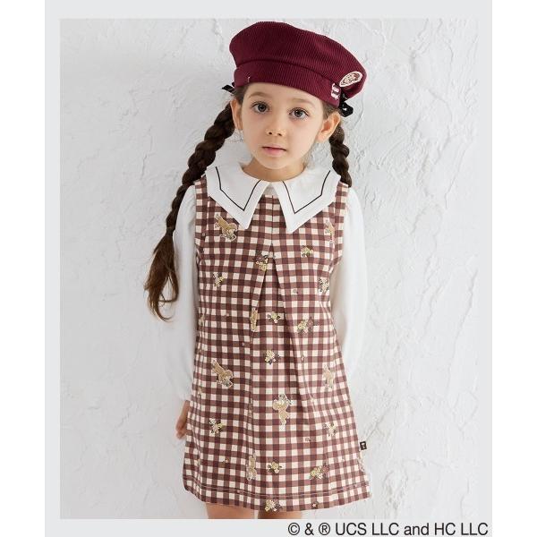 ワンピース 「おさるのジョージ X moimoln」ギンガムチェックワンピース＆トップス キッズ 子...