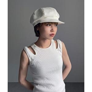 帽子 ハット coeurリネンキャスケット レディース