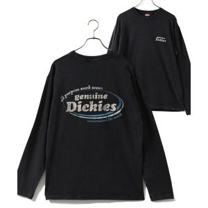tシャツ 「neos」GENUINE DICKIES ジェニュイン ディッキーズ パウダー ブリーチ ロゴ プリント ロングスリーブ Tシャツ メンズ