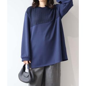 チュニック 「WEB/一部店舗限定」 「LL〜6L 大きいサイズ」ケーブル切替えチュニック