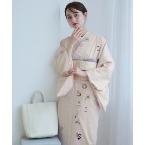 着物 袷着物 ニコアンティーク 絵羽仕立て 干支飾り・さくら レディース