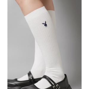 靴下 「PLAYBOY/プレイボーイ」ハイソックス レディース