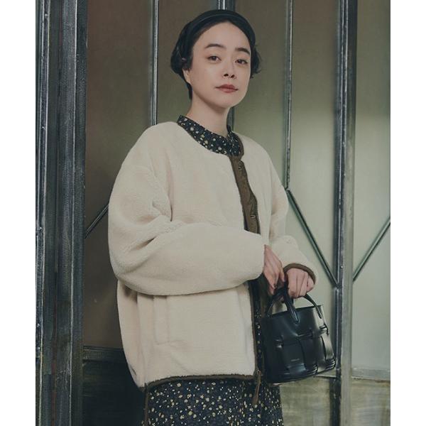 ブルゾン アウター 「TAION コラボ」リバーシブルボアダウンブルゾン レディース メンズ