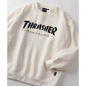 トレーナー スウェット 「70」「THRASHER/スラッシャー」クラックプリント 裏起毛 スウェット メンズ レディース