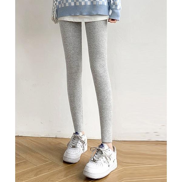 スラックス パンツ 「裏起毛ボア/ハイウエスト/全周ゴム」あったか切り替えリブニットレギンス レディ...