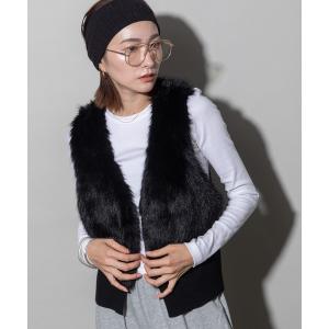 ベスト ジレ ファーニットベスト レディース