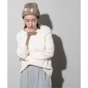 ニット セーター バックスリット リブニット レディース