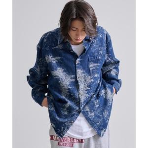 シャツ Revo. クラッシュジャガード デニムシャツジャケット メンズ レディース