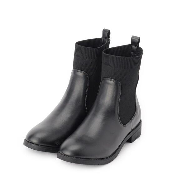 ブーツ 「人間工学」ニットコンビブーツ レディース