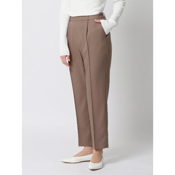 スラックス パンツ CHANTOWA ピンタックテーパードパンツ ウォッシャブル ストレッチツイル ...