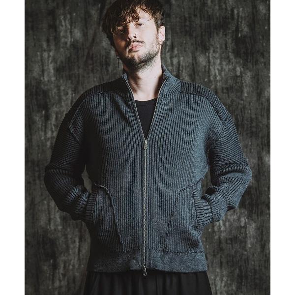 カーディガン mcg3721- バイカーズニットZIP-CD カーディガン(457010-335K)...