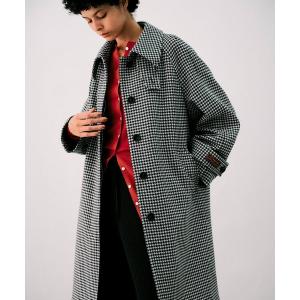 ステンカラーコート コート super120’s千鳥オーバーサイズステンカラーコート「MADE IN JAPAN」 レディース