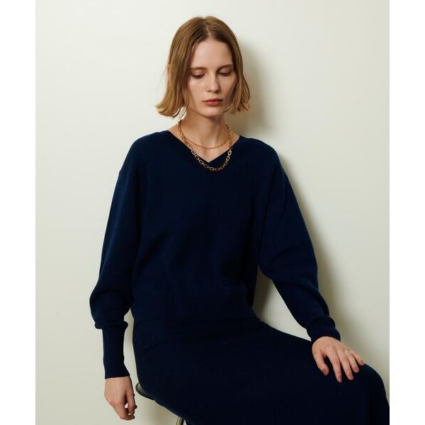 ニット セーター ウールスムース2WAYネックプルオーバー レディース