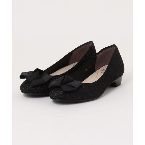 パンプス リボンモチーフカッターパンプス