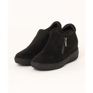 スニーカー ジップアップインヒールスニーカー レディース