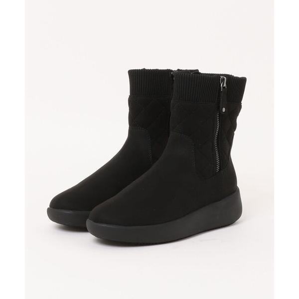 ブーツ オールウェザー対応キルティングショートブーツ レディース