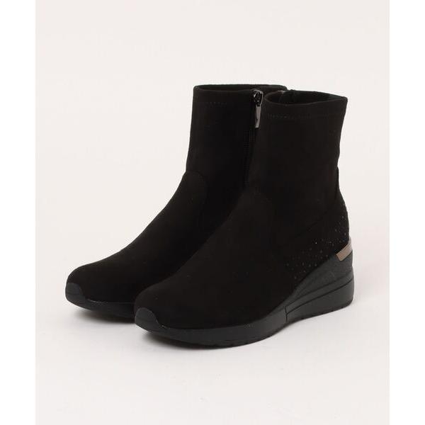 ブーツ ストレッチウェッジショートブーツ レディース