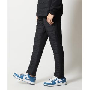 スウェットパンツ ジャージ エコダウン スキニーパンツ/表側エコダウン×裏側スウェット裏地シャギーボアフリース素材 メンズ