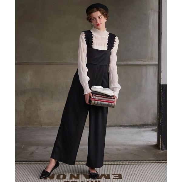 オールインワン 「BONLECILL noir」レースショルダービッグリボンオールインワン/サロペッ...