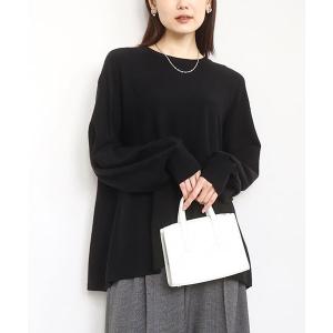 ニット セーター フレアーシルエットチュニックニット/洗える レディース